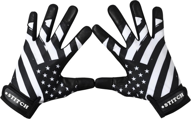 Dot Stitch Batting Gloves - American Flag & USA Flag Baseball & Softball Gloves for Youth, Adult & Unisex - Image 2